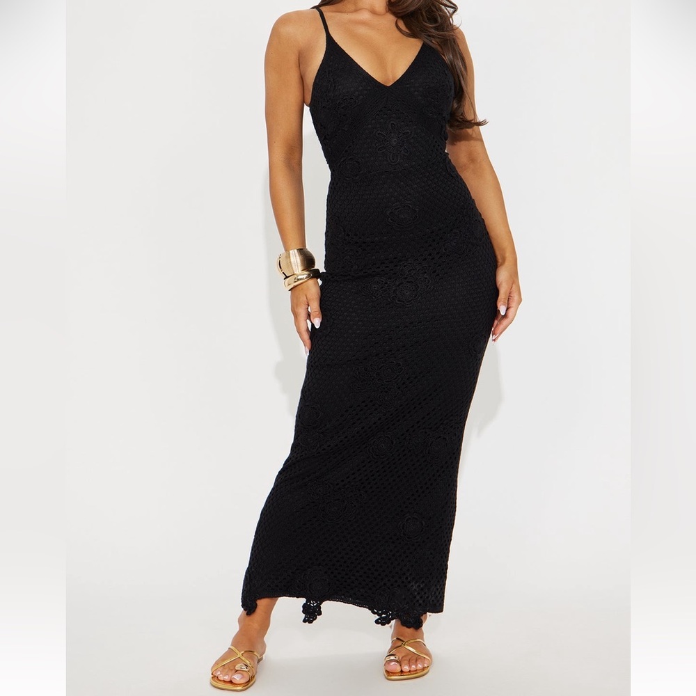 NWT Fashion Nova Crochet Maxi Dress